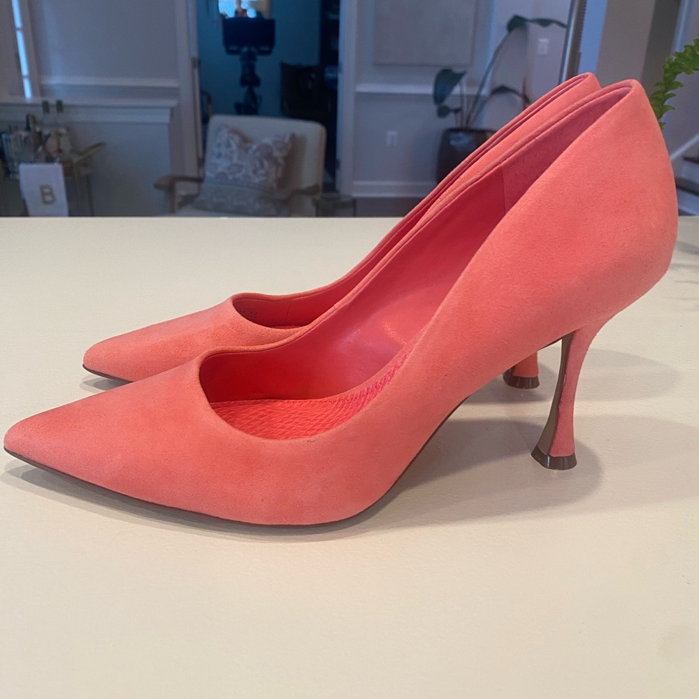 Vince Camino Ultra Coral True Suede Heels Size 8.5